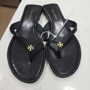 Tory Burch Capri Logo Thong Classic Flip Flop Sandal Womens Size 4.5